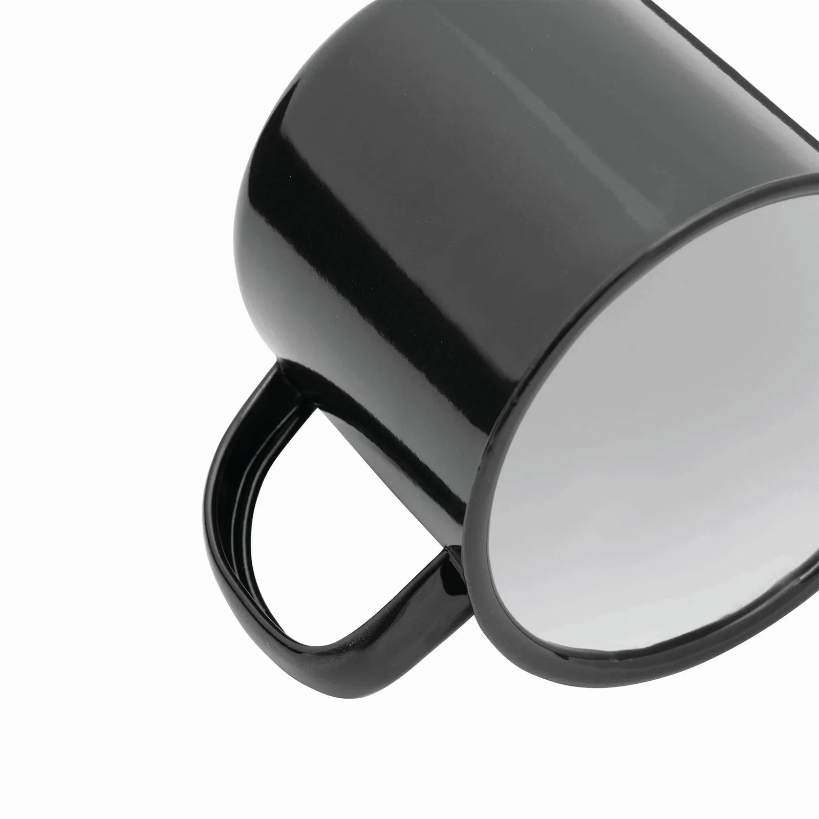 RETRO CUP - Emaille Becher, schwarz, weiß – Bild 7