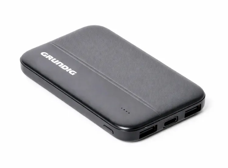 GRUNDIG Powerbank 5000mAh mit USB-A und USB-C, Schwarz – Bild 4