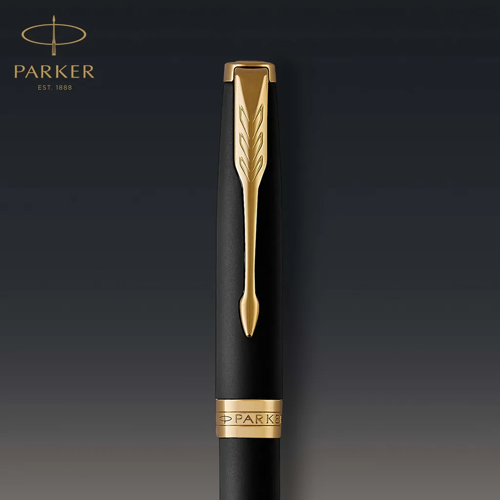 Parker SONNET Stift mattschwarz mit Palladium-Verzierungen, gold – Bild 6