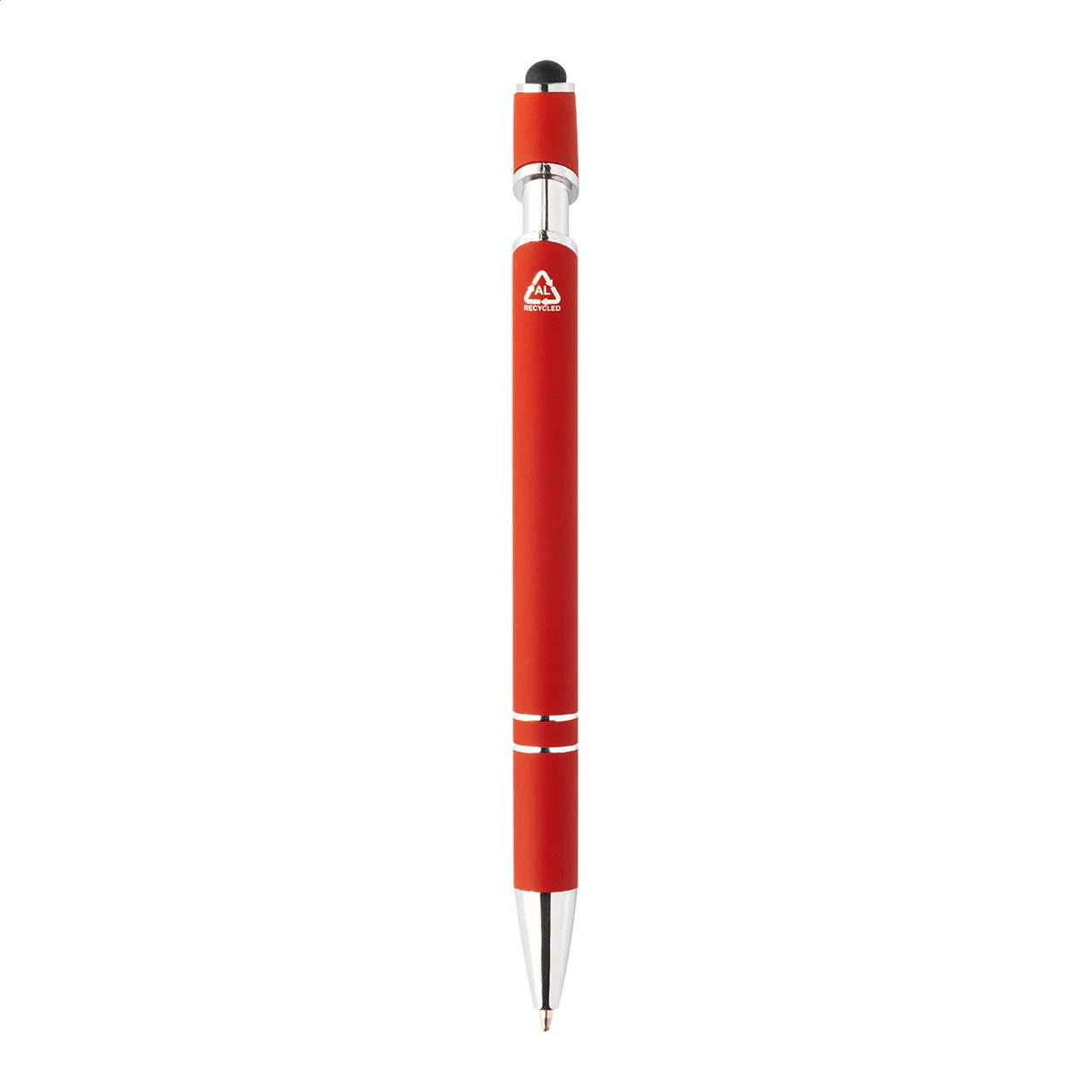 Touchpen-Kugelschreiber Tonnel Soft, rot – Bild 2