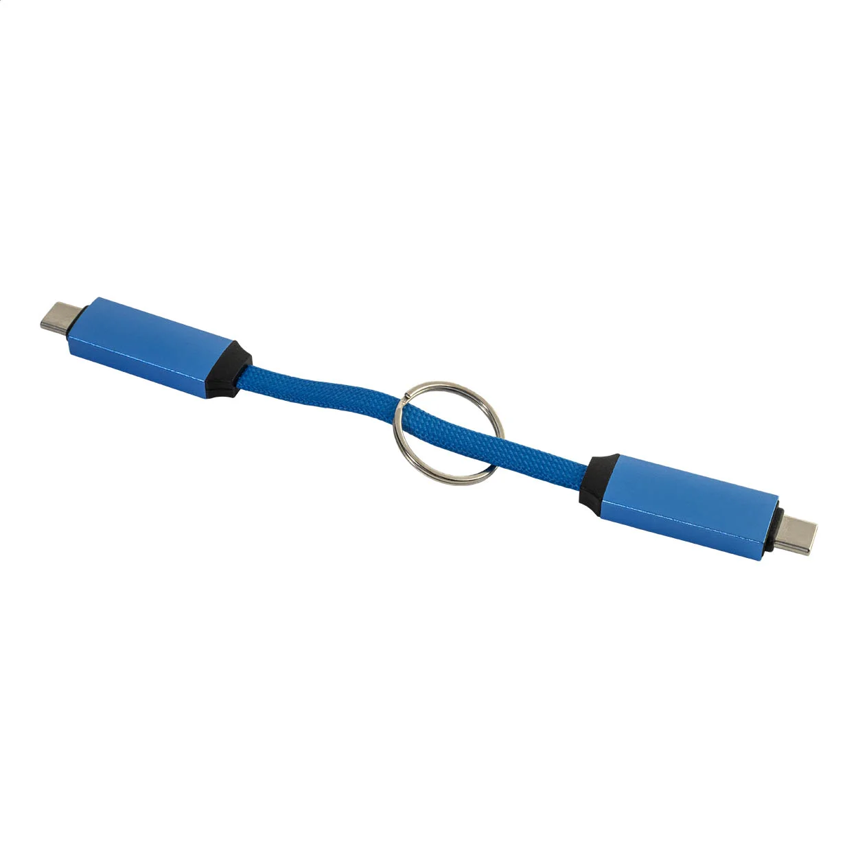 Schlüsselanhänger Keycab mit 60W USB-C-Kabel, blau – Bild 4