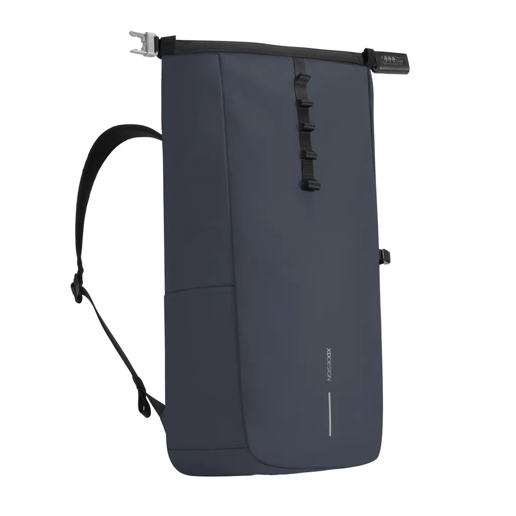 Urban wasserabweisender Anti-Diebstahl Rucksack, navy blau – Bild 6