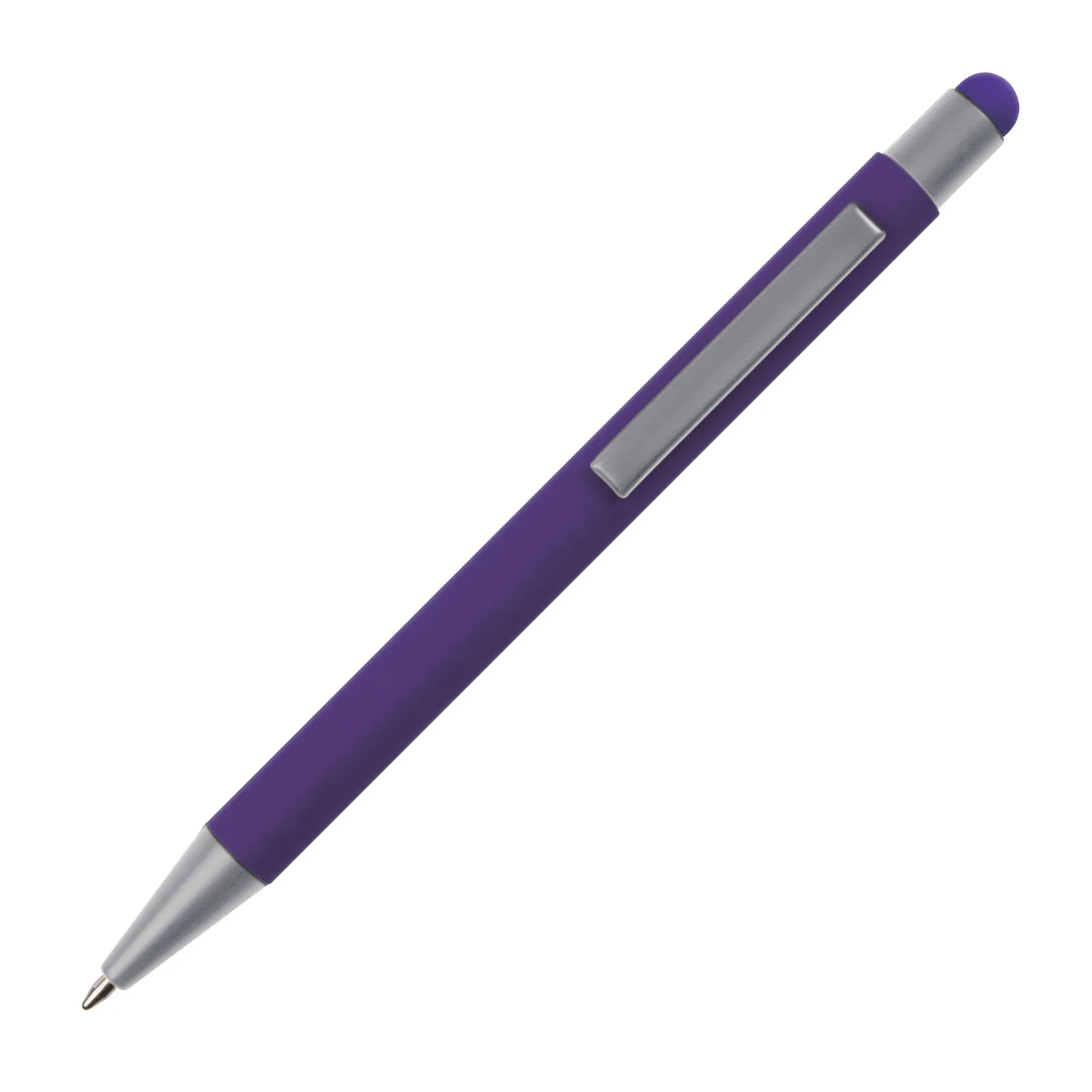Metall Kugelschreiber mit Touch-Pen Rio, violett – Bild 3