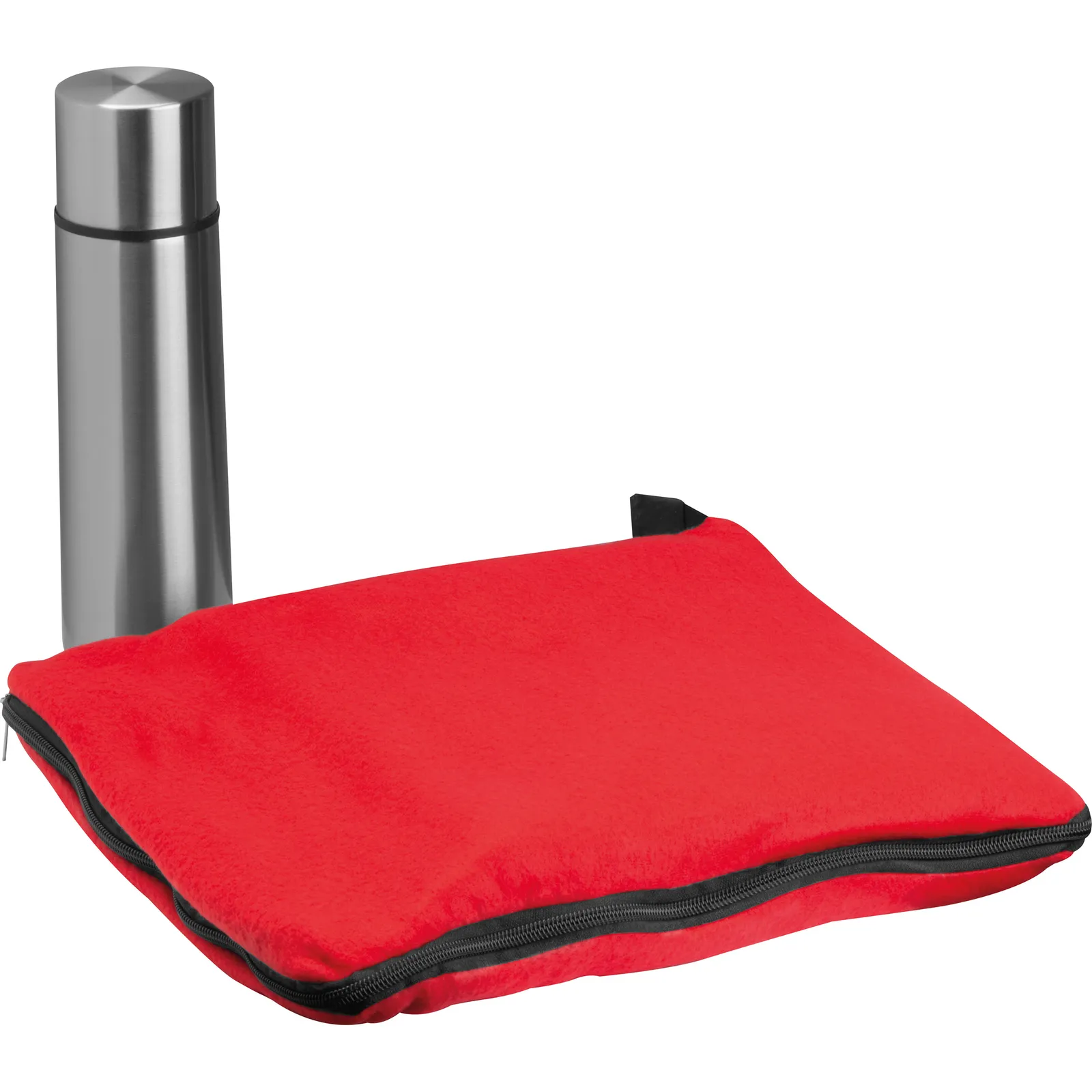 2in1-Set XL Fleecedecke + Thermoskanne Liverpool, rot – Bild 2