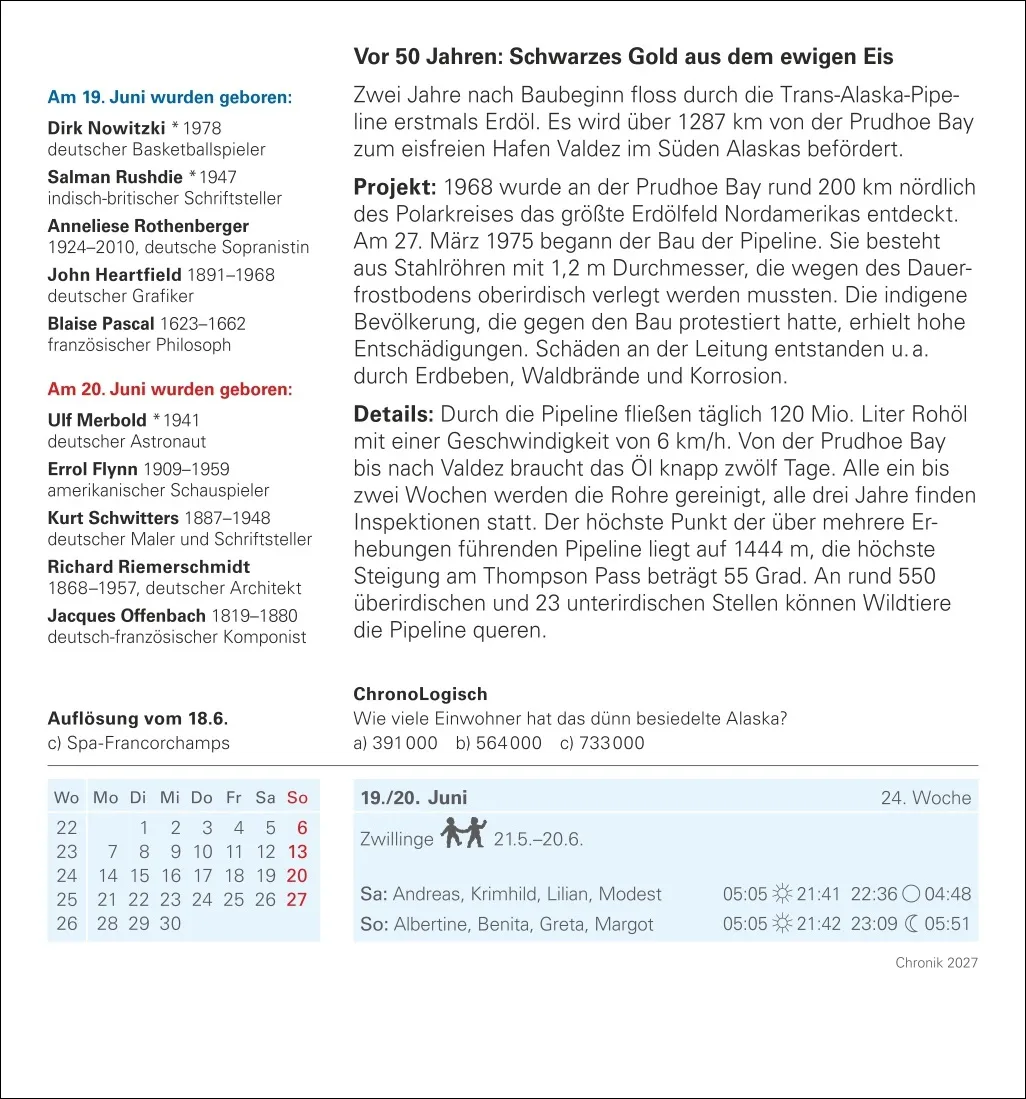 Chronik Tagesabreißkalender 2027 – Bild 13