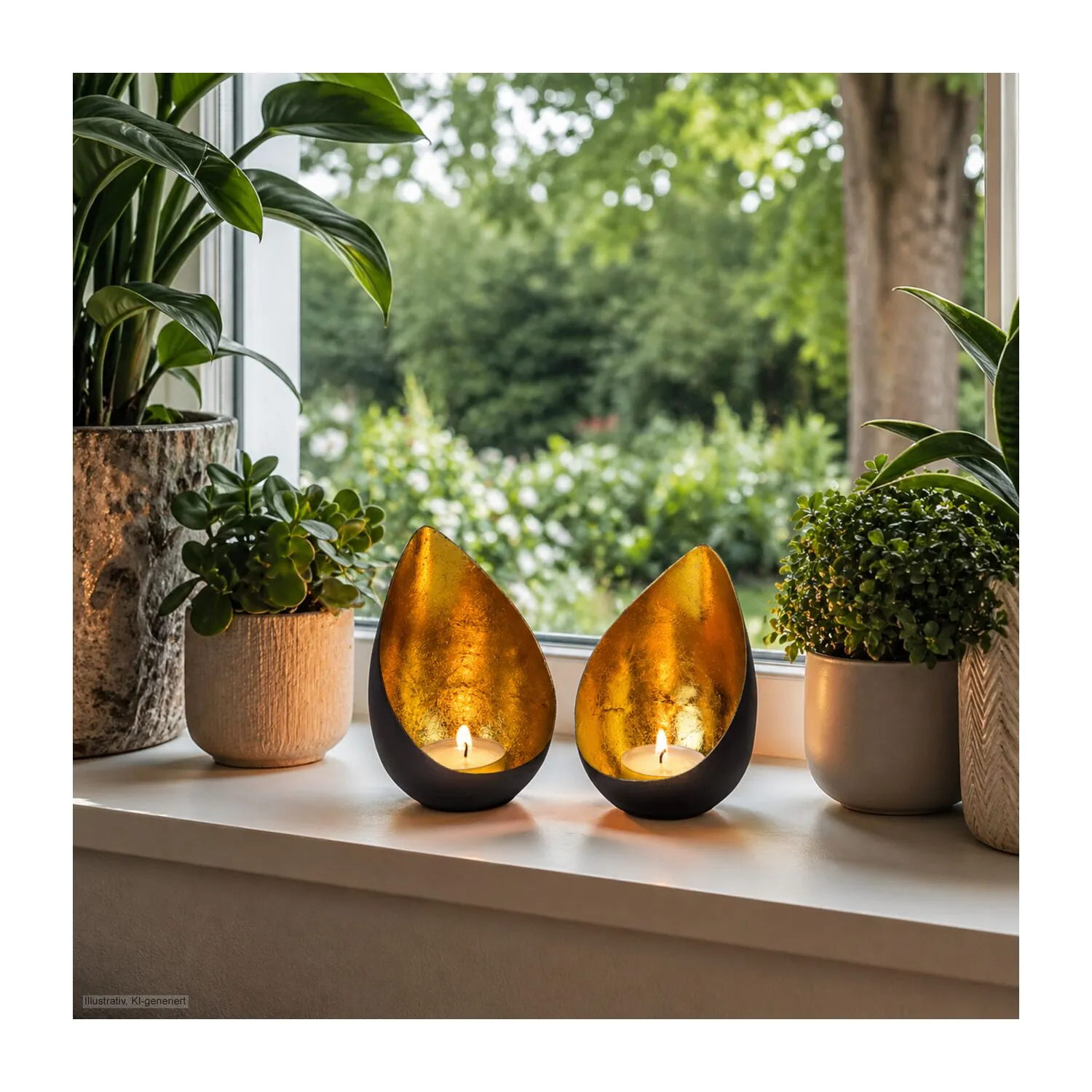 ROMINOX® Teelicht-Set // Drops, gold – Bild 12