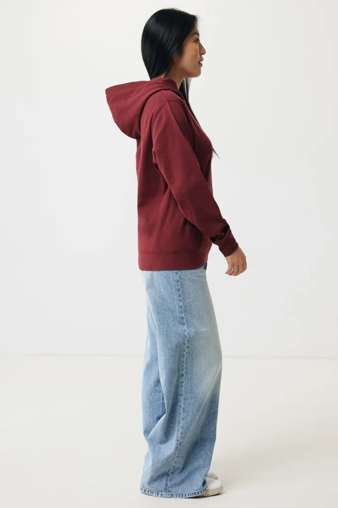 IQONIQ Yengo Hoodie mit Seitentaschen aus rec. Baumwolle, burgunderrot – Bild 6
