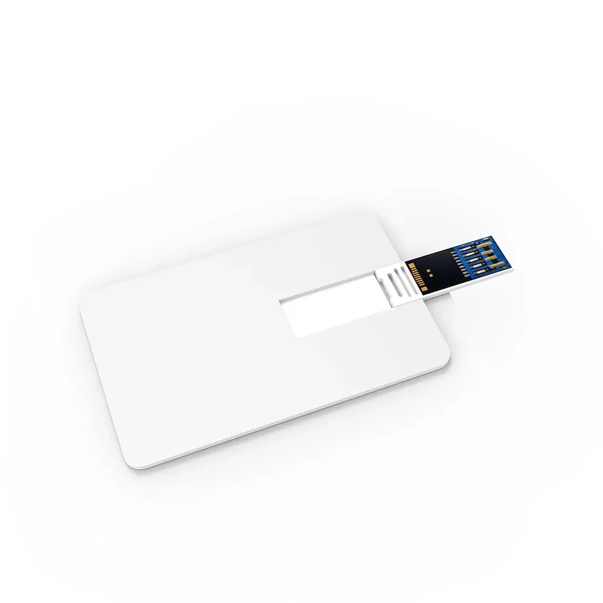 USB-Stick im Kreditkartenformat 3.0, Weiß – Bild 4