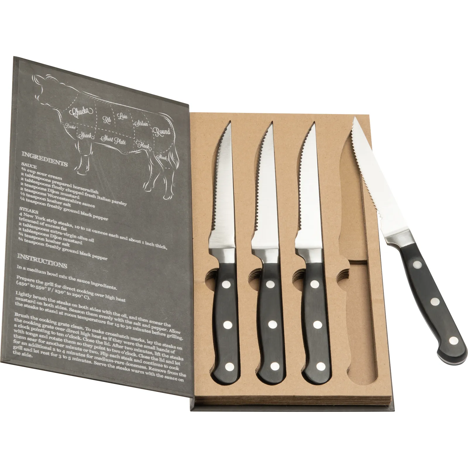 4er Steakmesserset London, schwarz – Bild 2