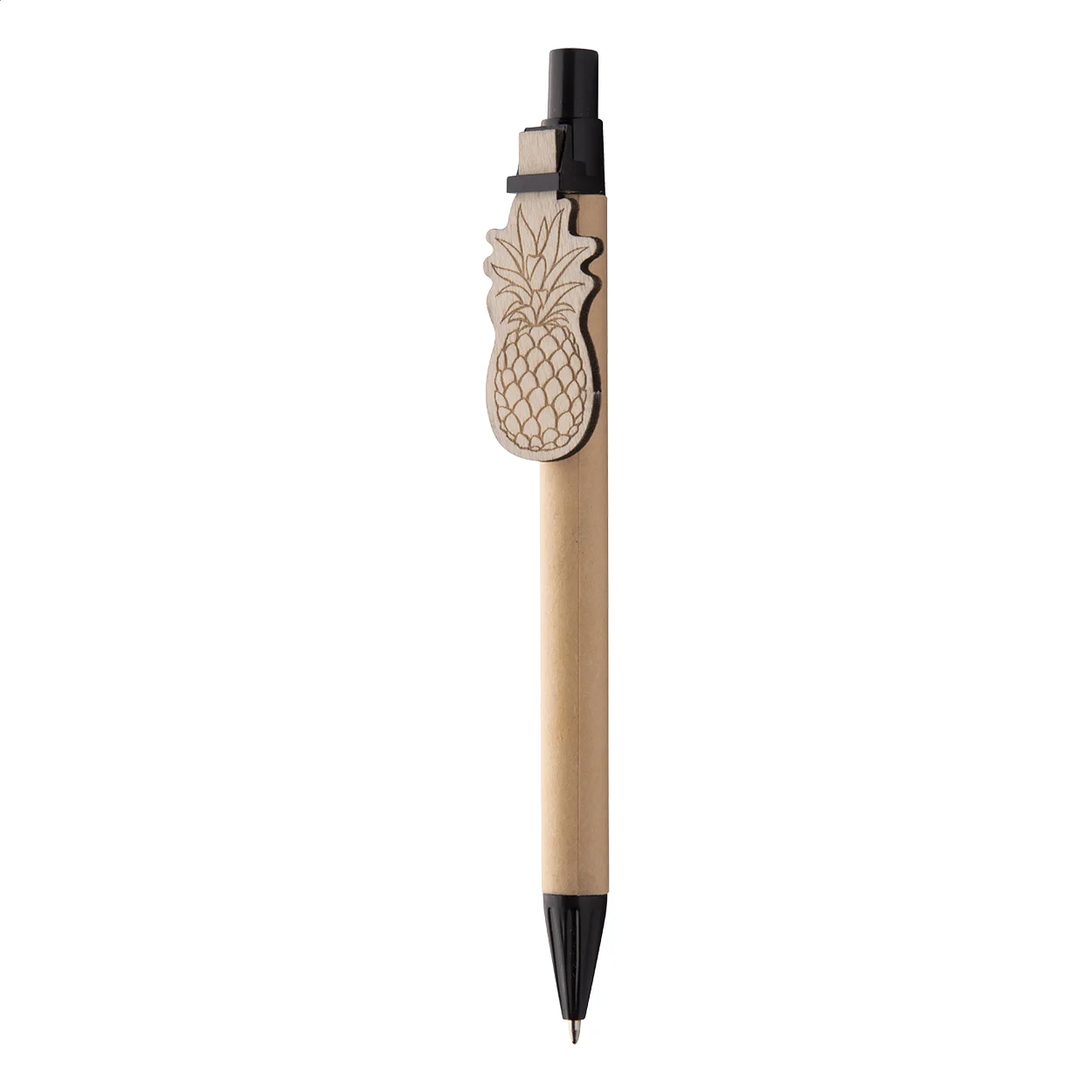 Kugelschreiber CreaClip Eco, schwarz, natur – Bild 13