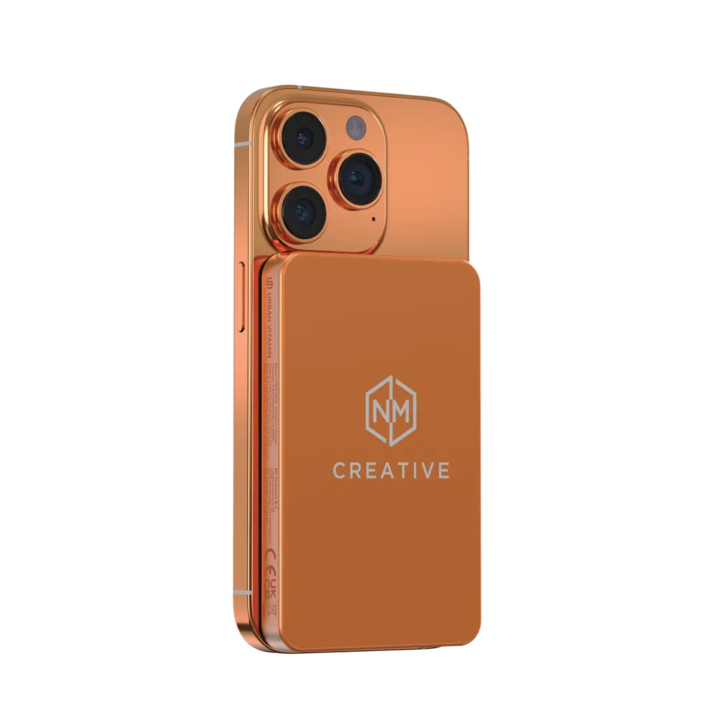 Urban Vitamin Marin 5.000mAh magnet. 15W Wireless Powerbank, orange – Bild 13
