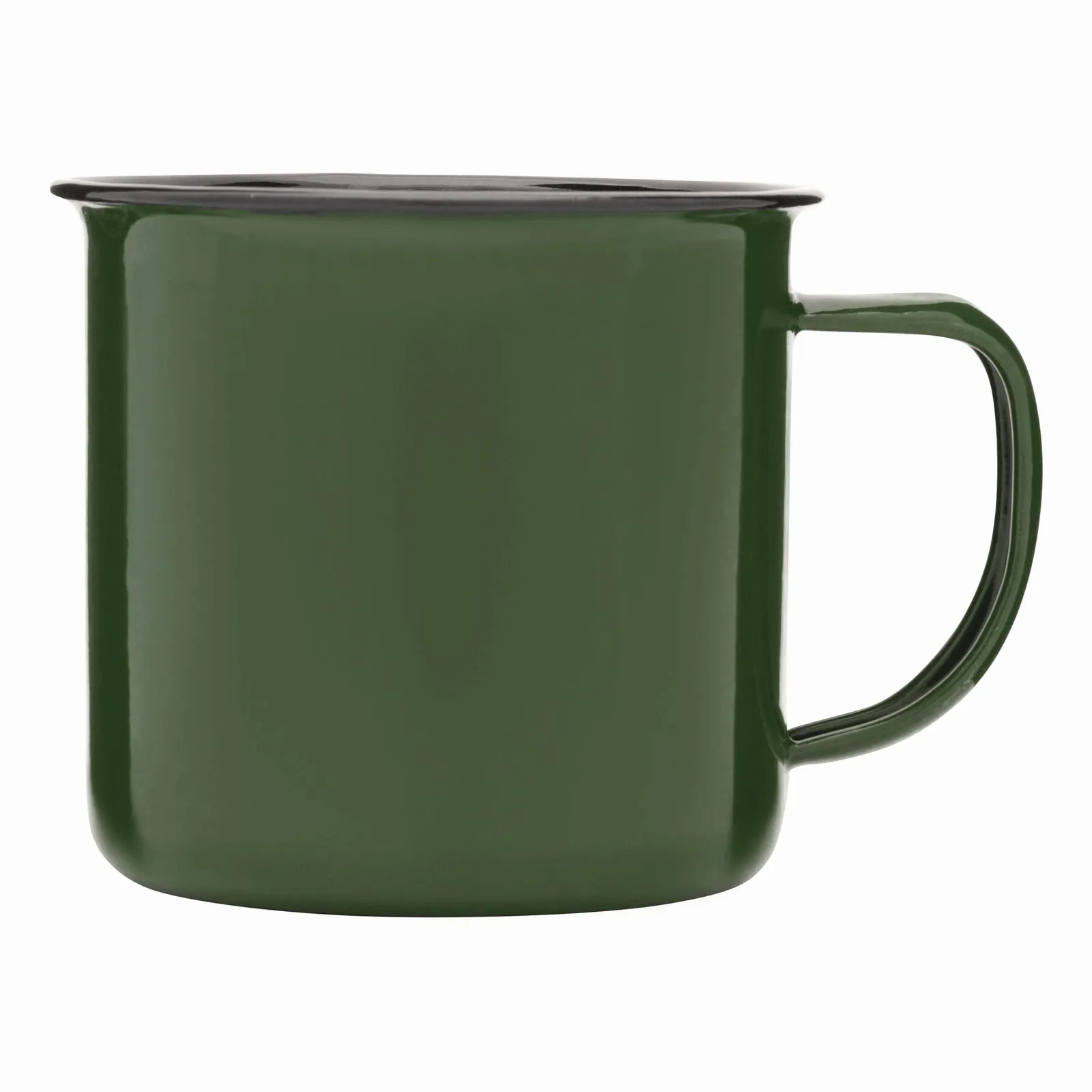 RETRO CUP - Emaille Becher, grün, weiß – Bild 2