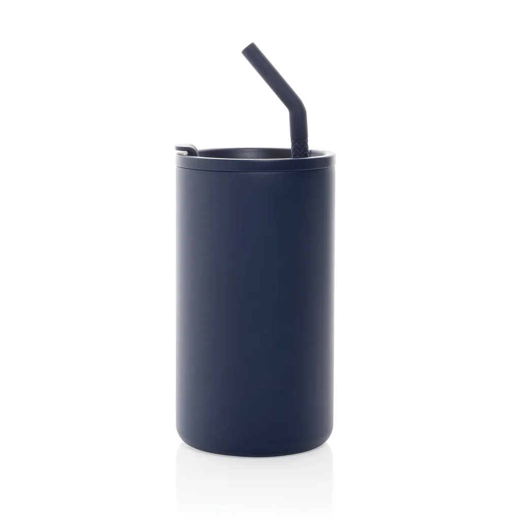 Cube Becher aus RCS recyceltem Stahl 800ml, navy blau – Bild 3