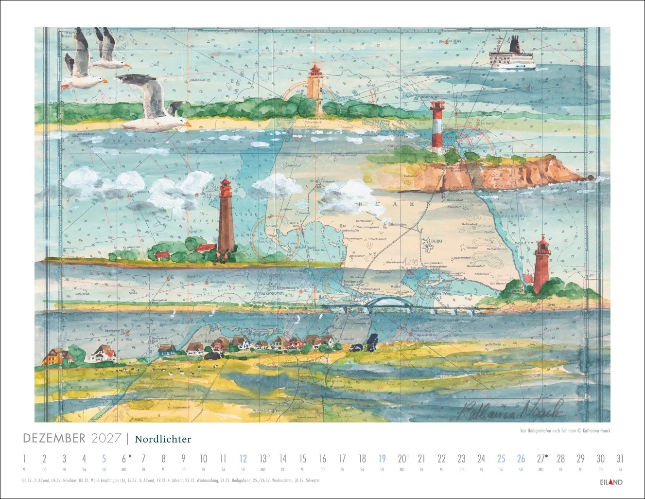 Nordlichter - See(h)karten Wandkalender 2027 – Bild 13