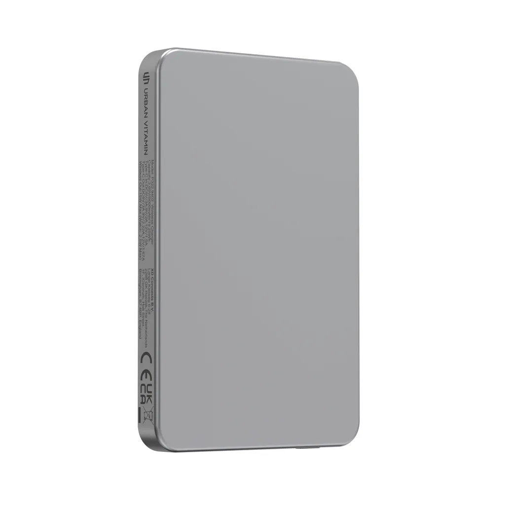 Urban Vitamin Marin 5.000mAh magnet. 15W Wireless Powerbank, silber – Bild 4