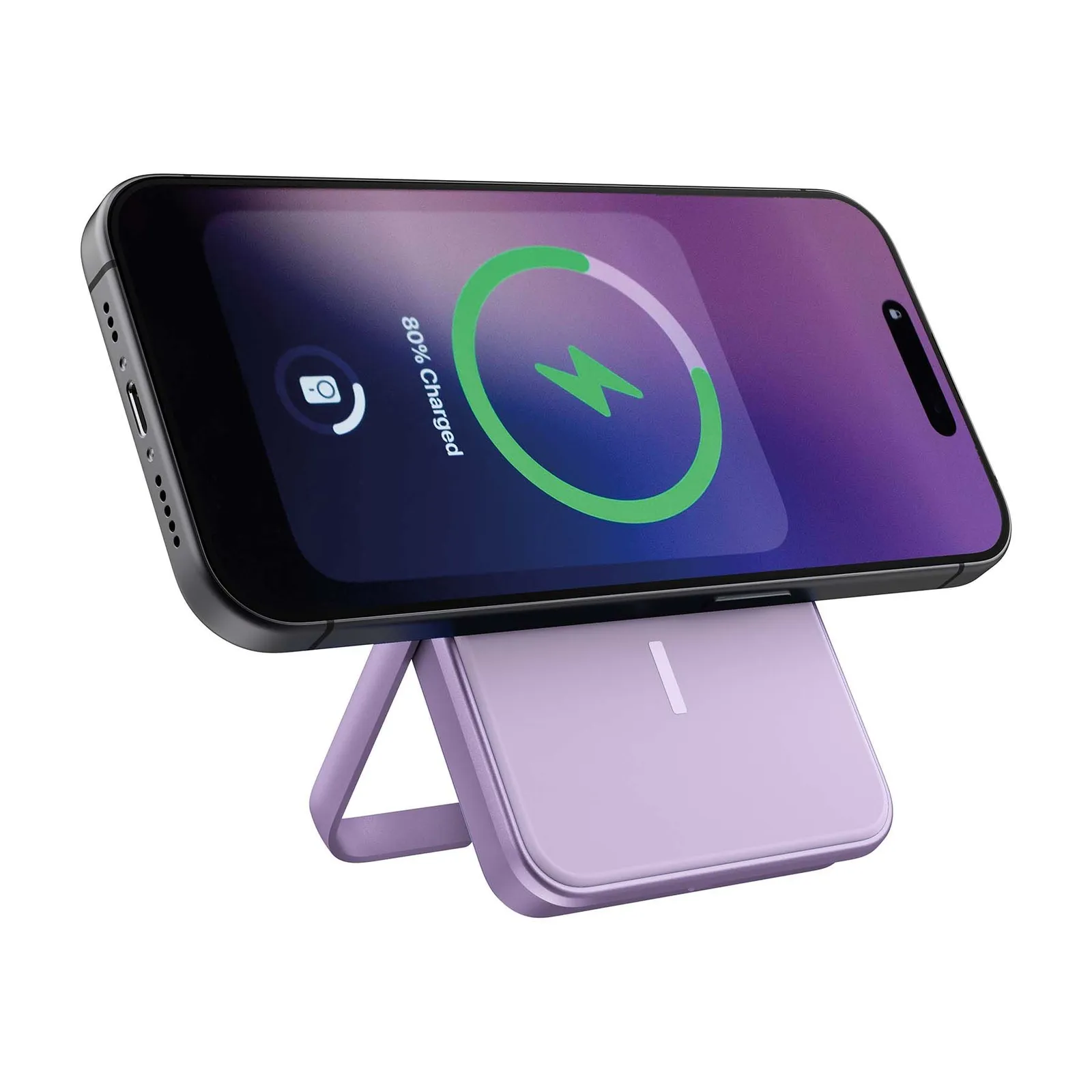 Fresh 'n Rebel Magnetische kabellose Powerbank 5000 mAh, Verträumtes Flieder – Bild 9