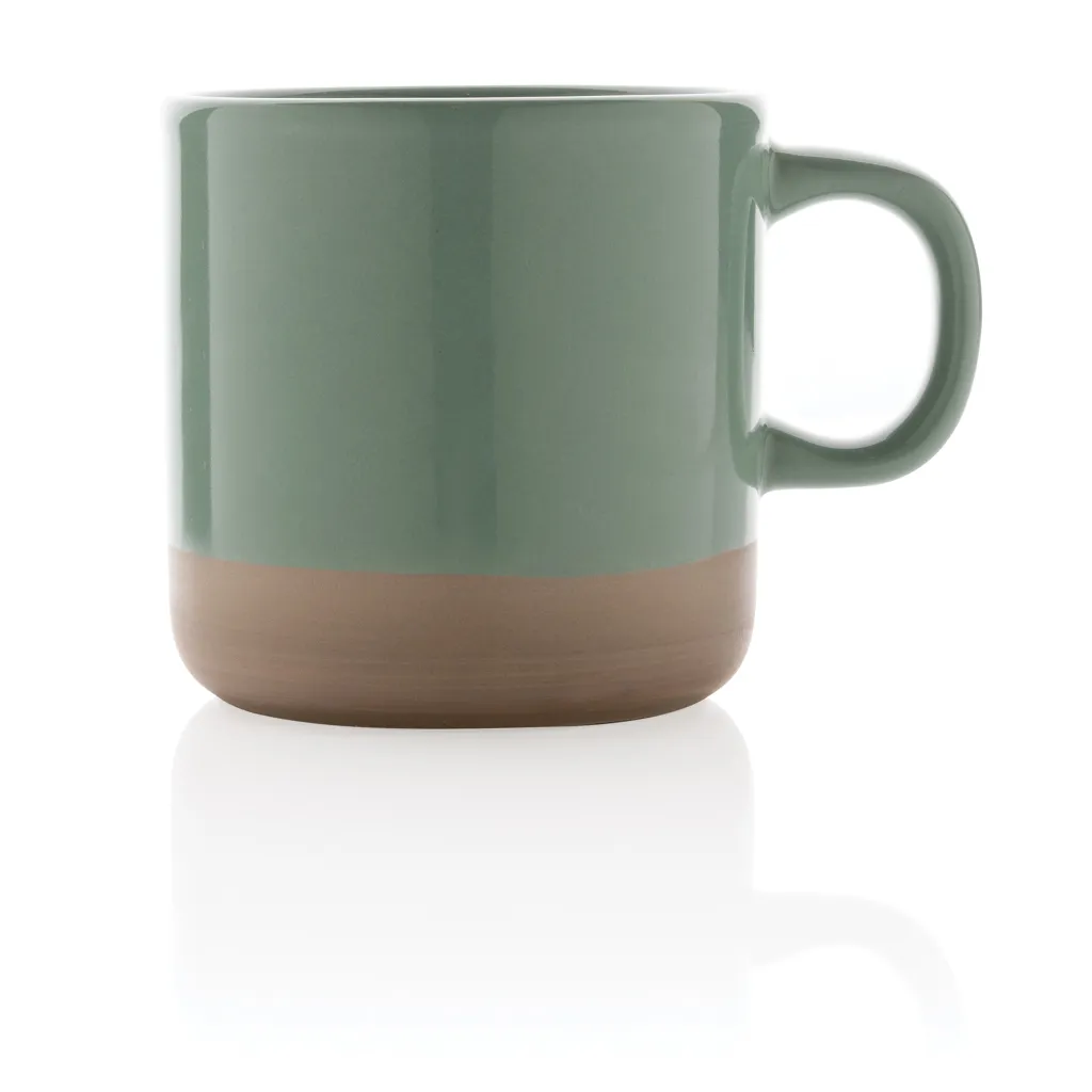 Becher aus glasiertem Keramik, 300ml, grün – Bild 2