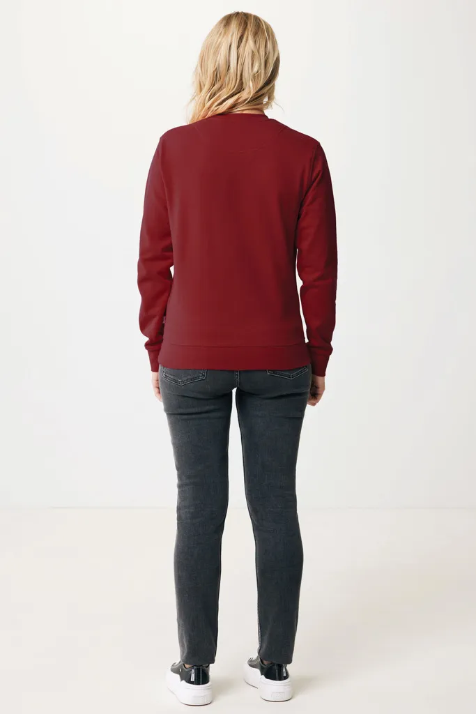 IQONIQ Zion Rundhals-Sweater aus recycelter Baumwolle, burgunderrot – Bild 7