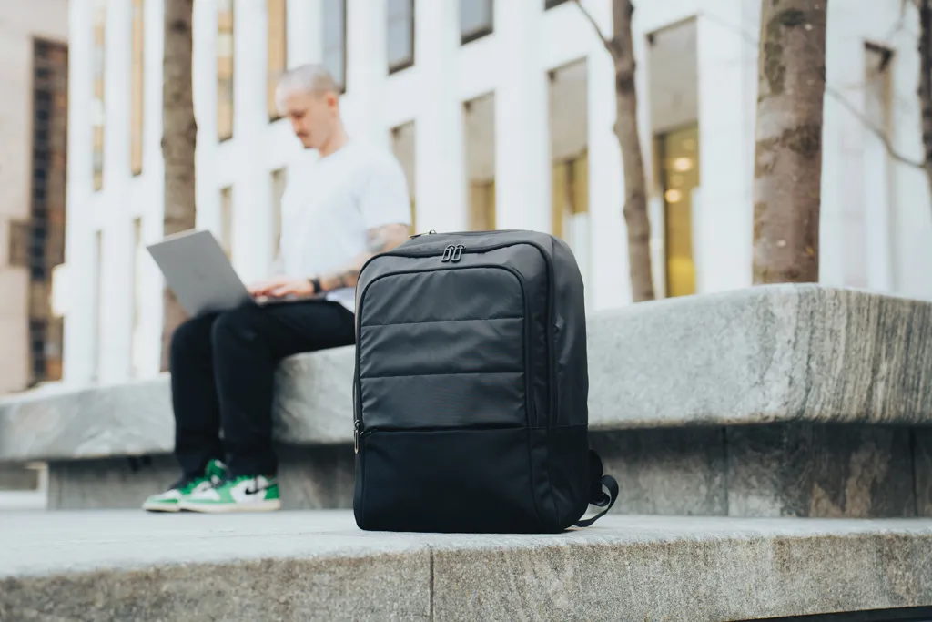 Armond AWARE™ RPET 15.6" Deluxe Laptop-Rucksack, schwarz – Bild 14