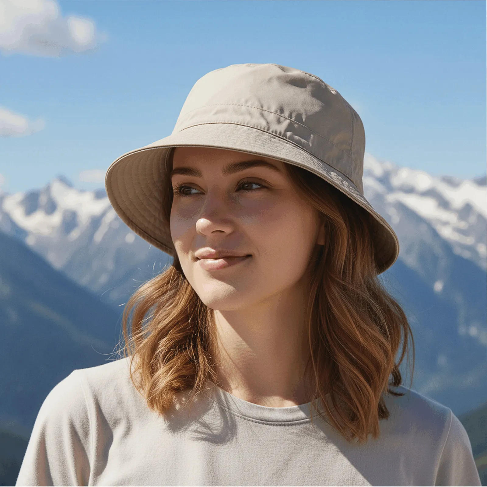 SHADEGO - Faltbarer Fischerhut, beige – Bild 7