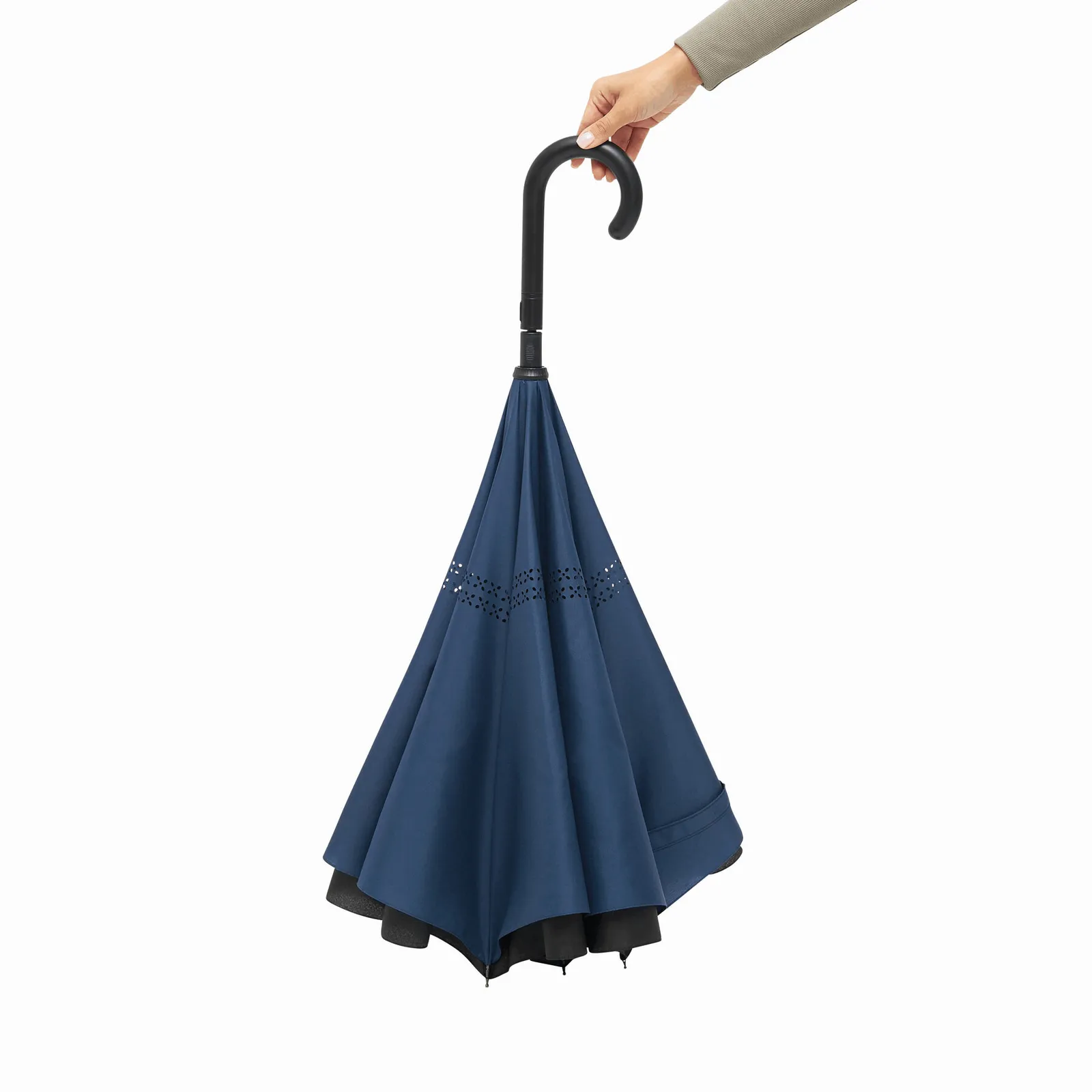 OPPOSITE - Automatik Stockschirm dunkelblau, schwarz, dunkelblau, schwarz – Bild 10