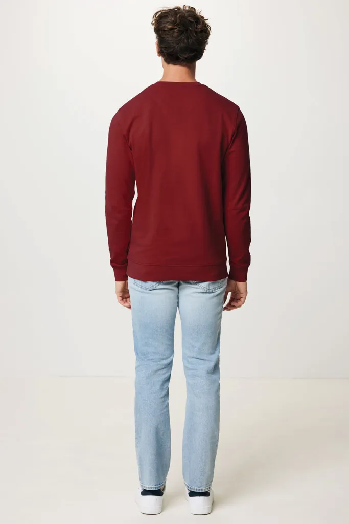IQONIQ Zion Rundhals-Sweater aus recycelter Baumwolle, burgunderrot – Bild 9