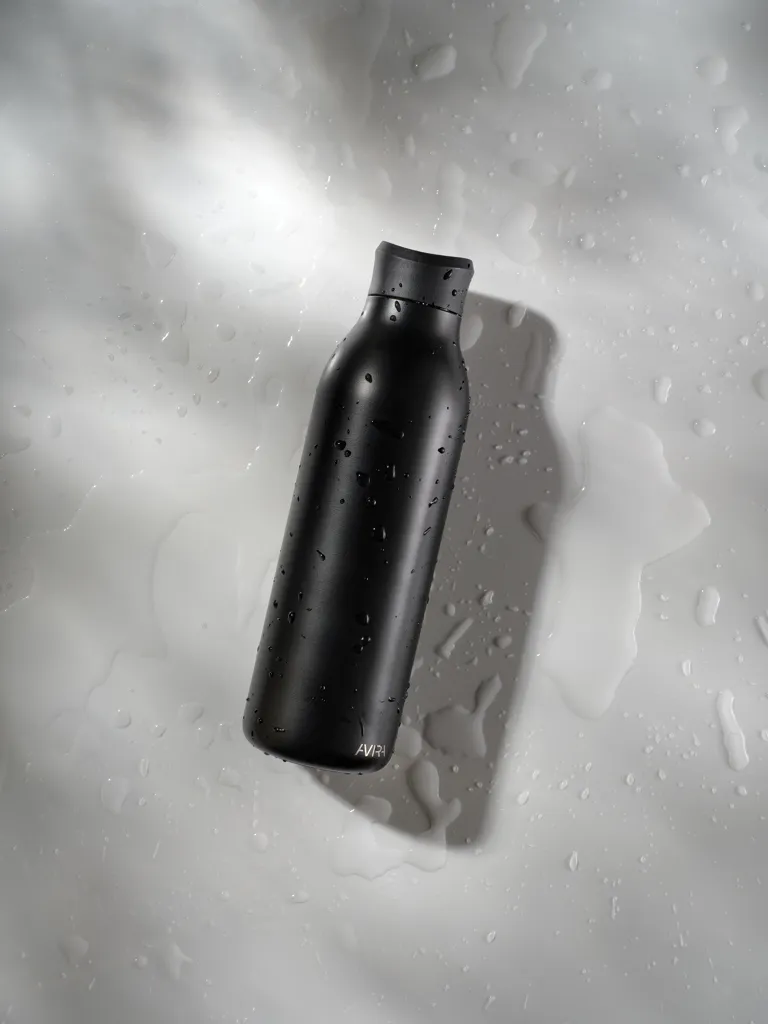 Avira Alok 360 Klick-Wasserflasche aus RCS rec. Stahl, 600ml, schwarz – Bild 9