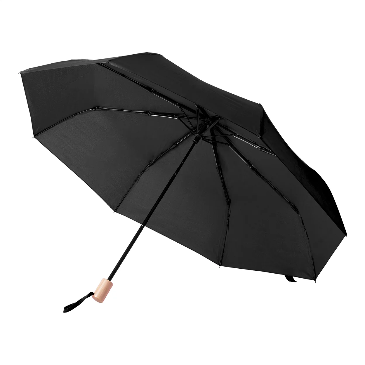 RPET Regenschirm Brosoboo, schwarz – Bild 2