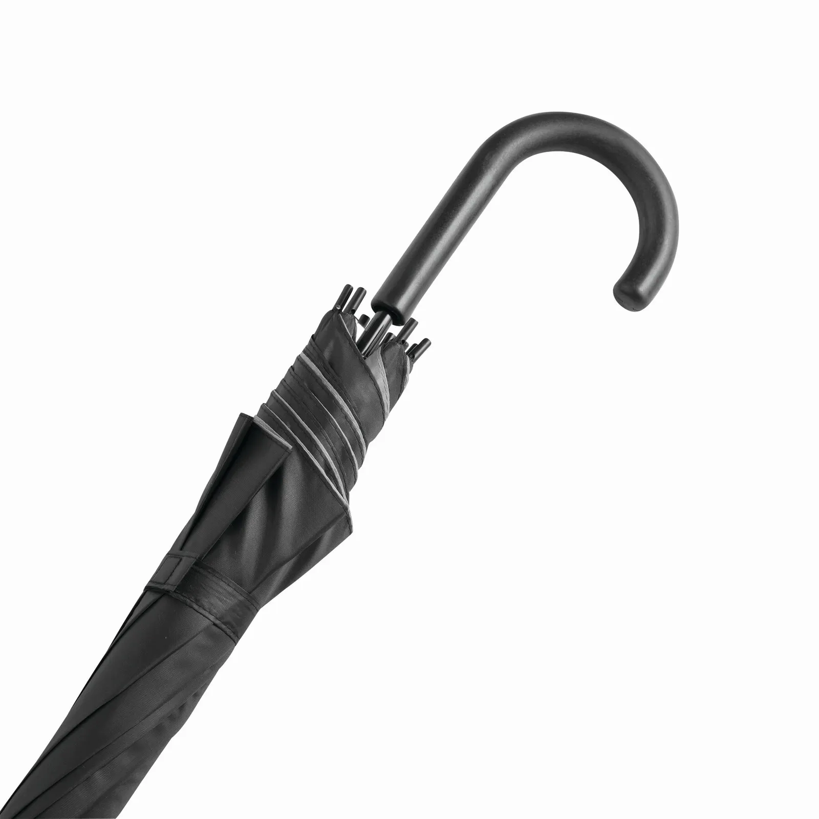 DOUBLY Umbrella, Automatik-Stockschirm, grau, schwarz – Bild 6
