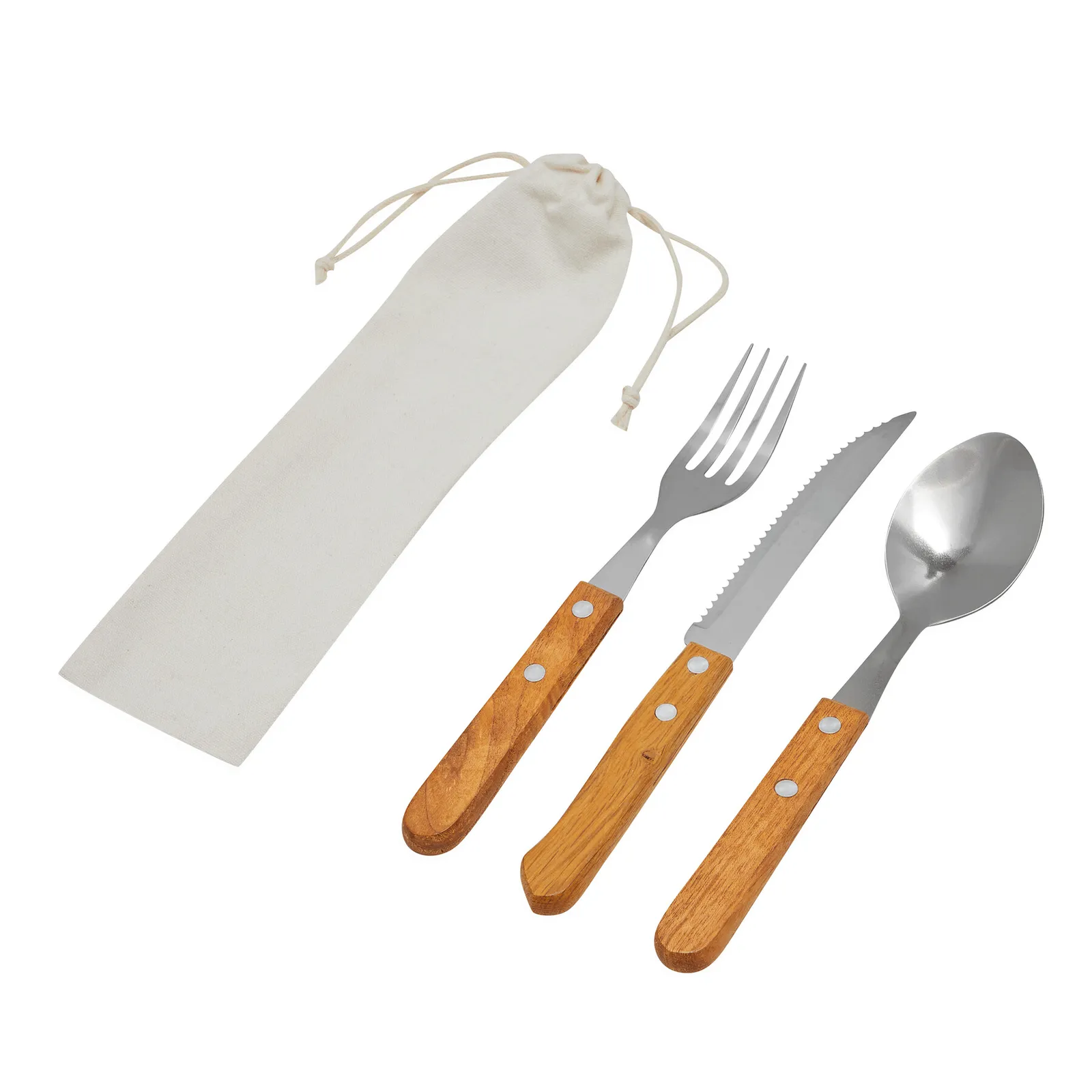MECOZI TRIP - Besteckset braun, silber