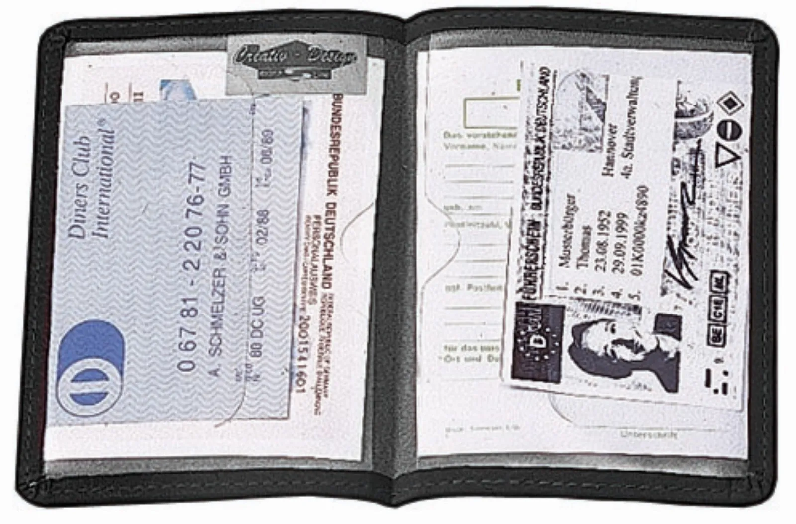 Ausweistasche "Paper Label 2G" schwarz
