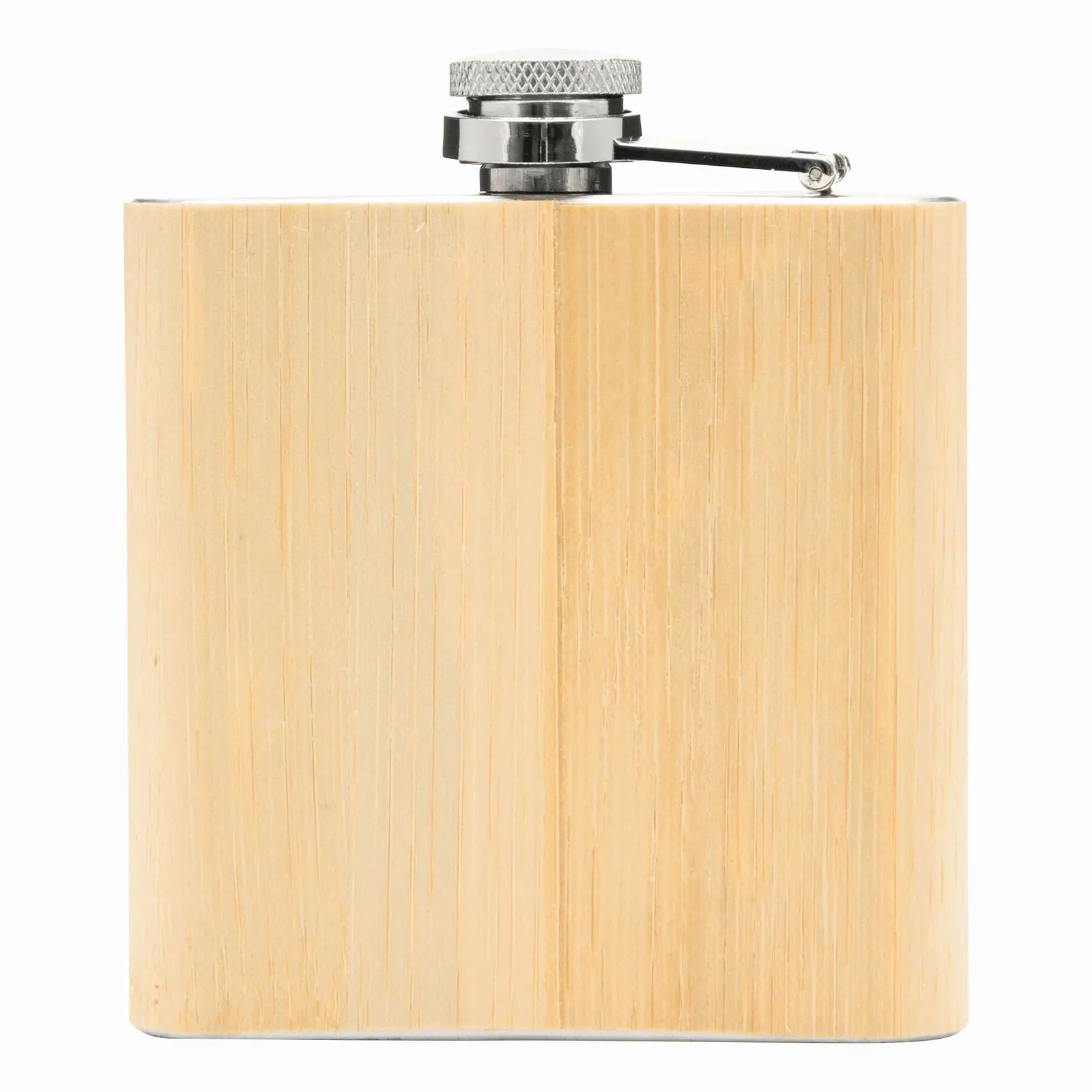 BAMBOO STYLE - Flachmann braun, silber, braun, silber – Bild 3