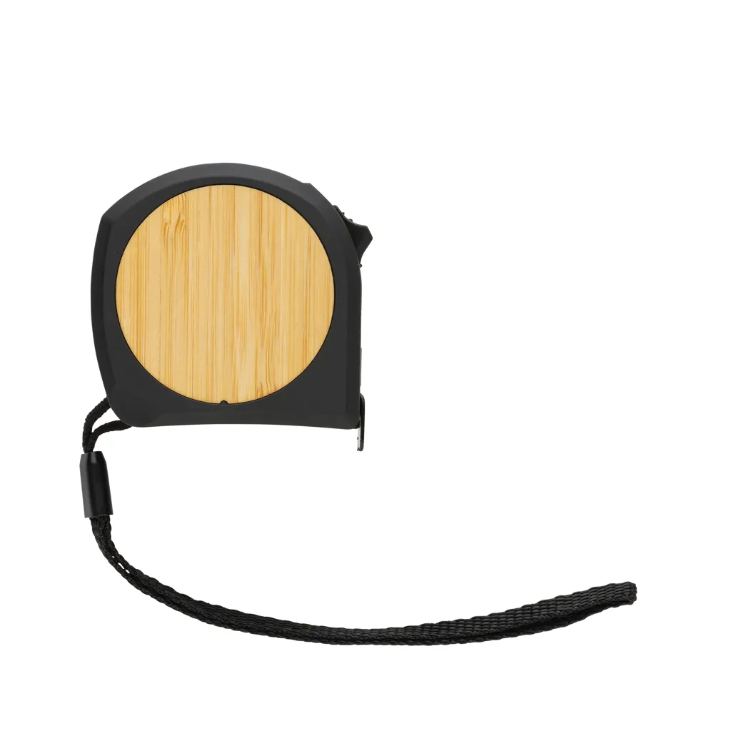 5m/19mm Maßband aus RCS recycelt. Kunststoff & Bambus, schwarz – Bild 4