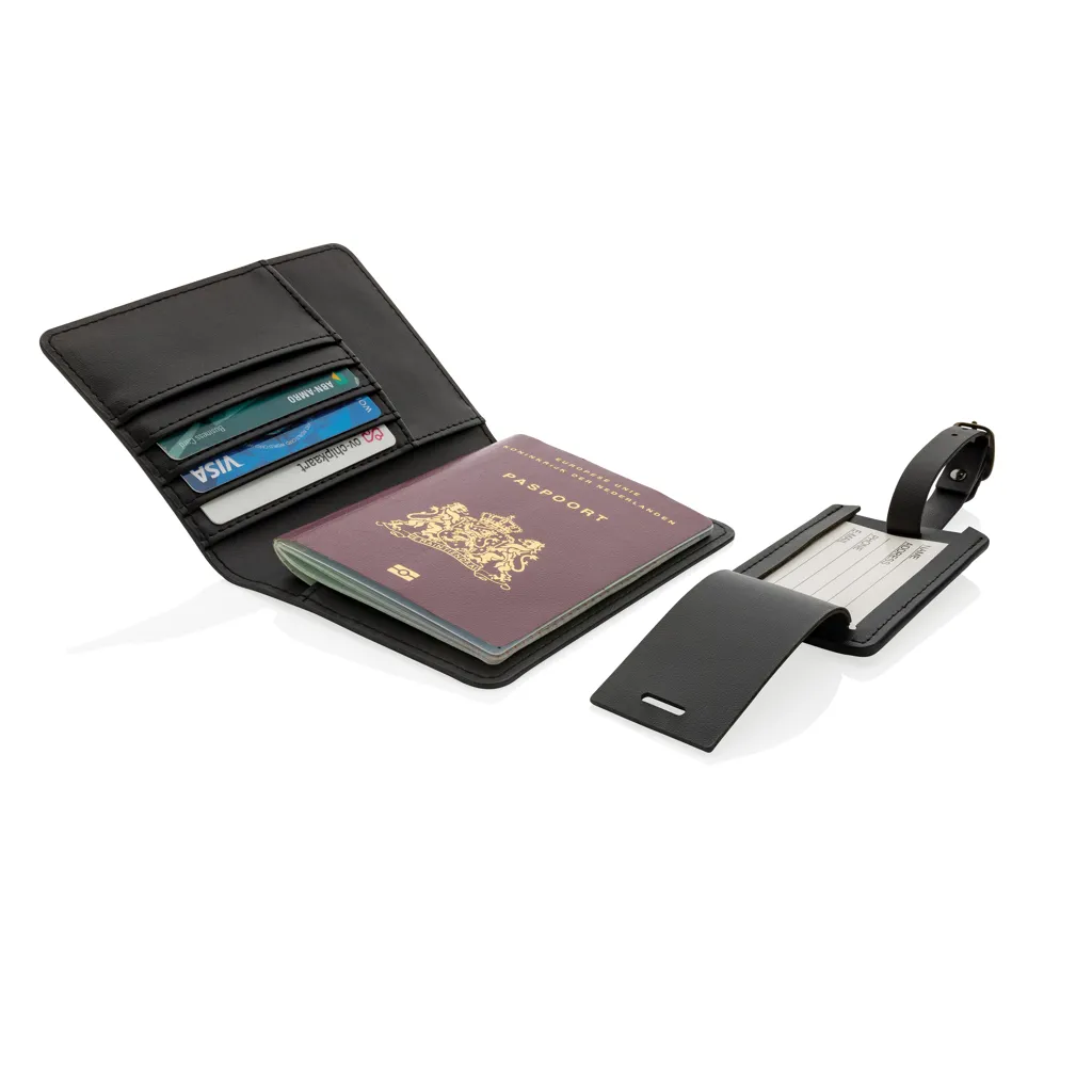 Swiss Peak Reise-Geschenkset aus GRS recyceltem PU, schwarz – Bild 4
