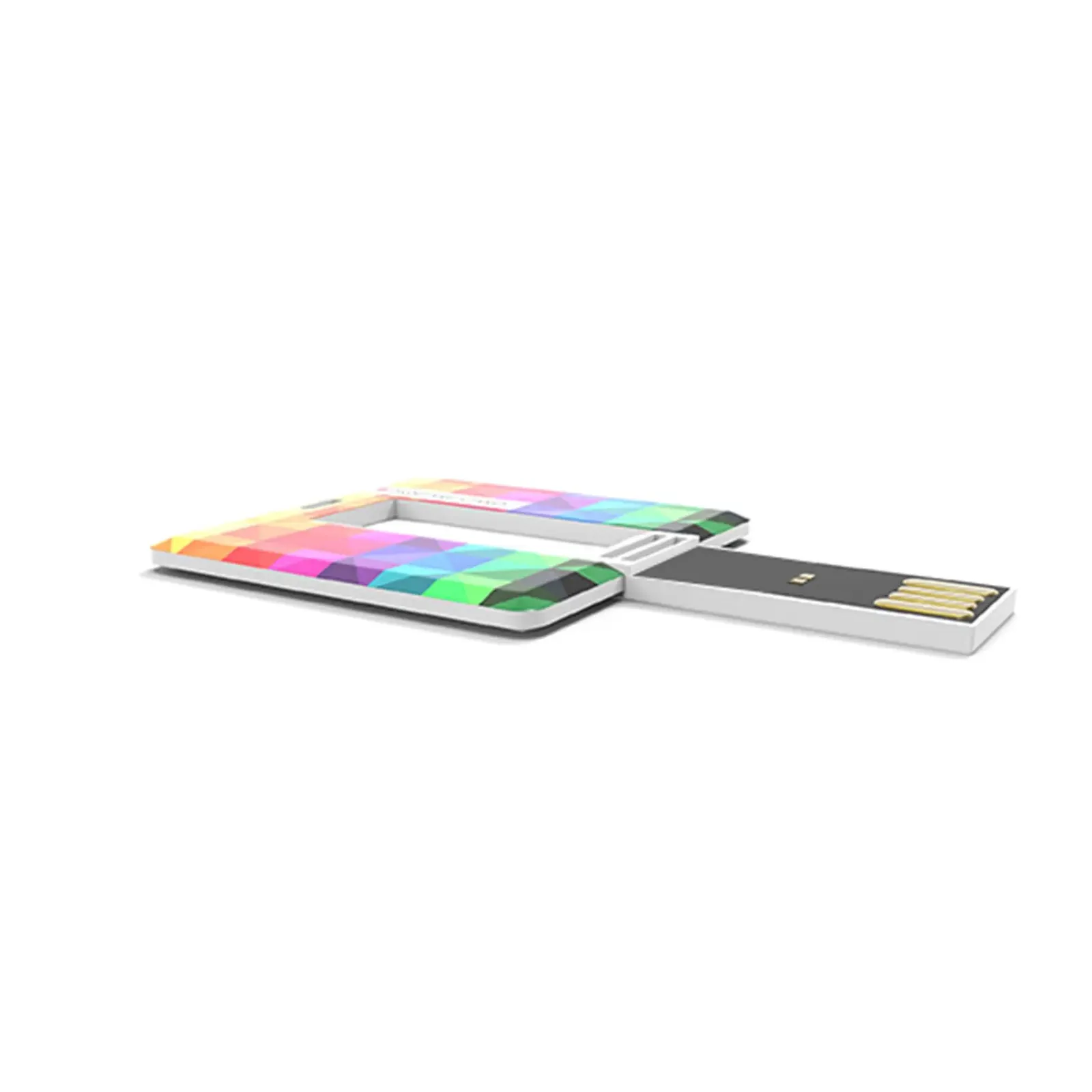 USB-Stick im quadratischen Kartenformat, Weiß – Bild 5