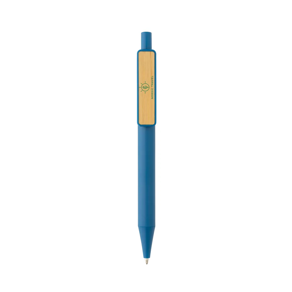 GRS rABS Stift mit Bambus-Clip, blau – Bild 4