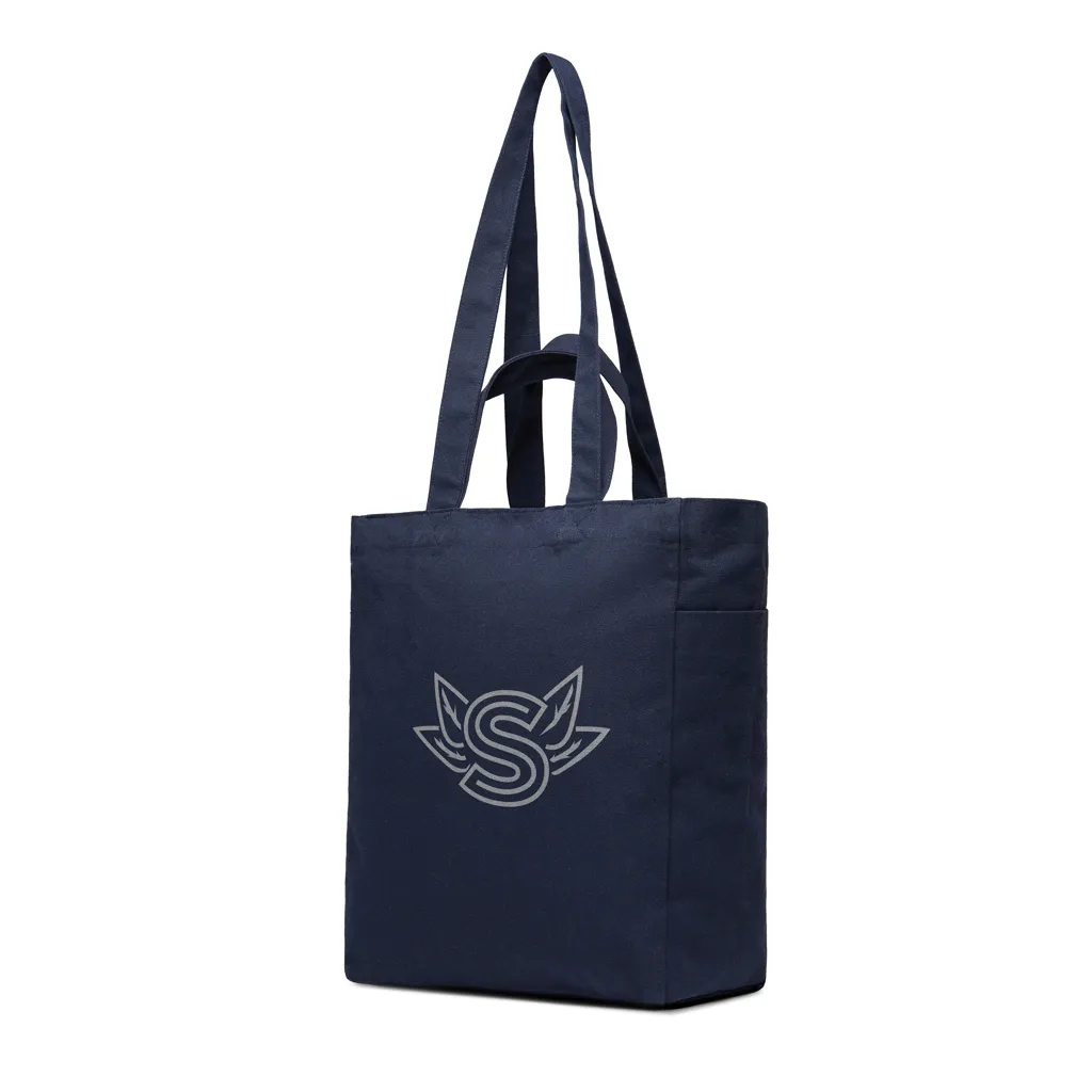 VINGA Hilo AWARE™ Tasche mit Reißverschluss aus rec. Canvas, navy blau – Bild 5