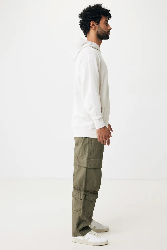 IQONIQ Yengo Hoodie mit Seitentaschen aus rec. Baumwolle, ivory white – Bild 6