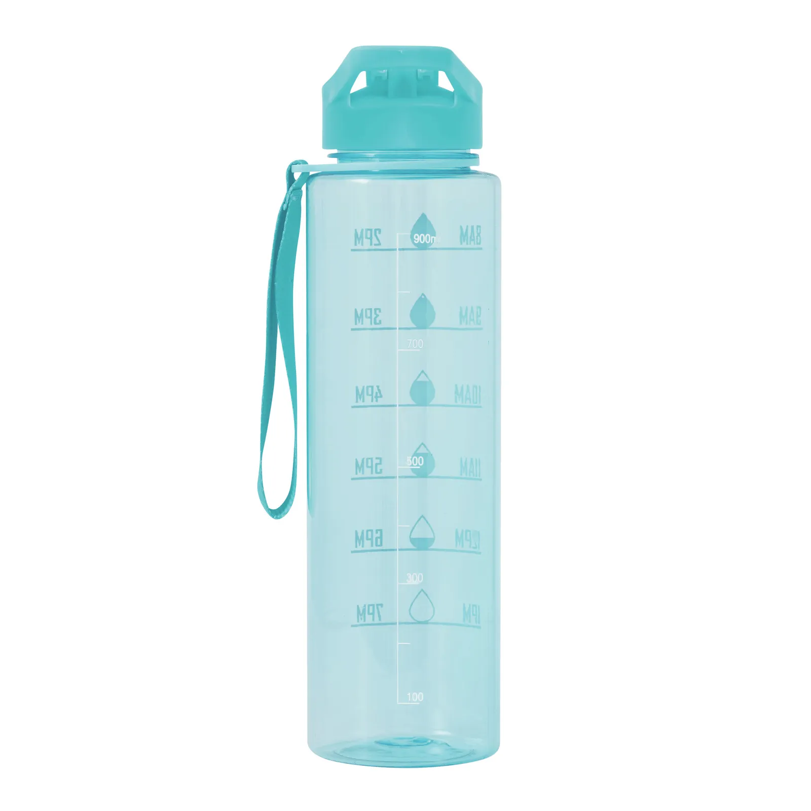 AQUA LEVEL - Sport-Trinkflasche, hellblau – Bild 3