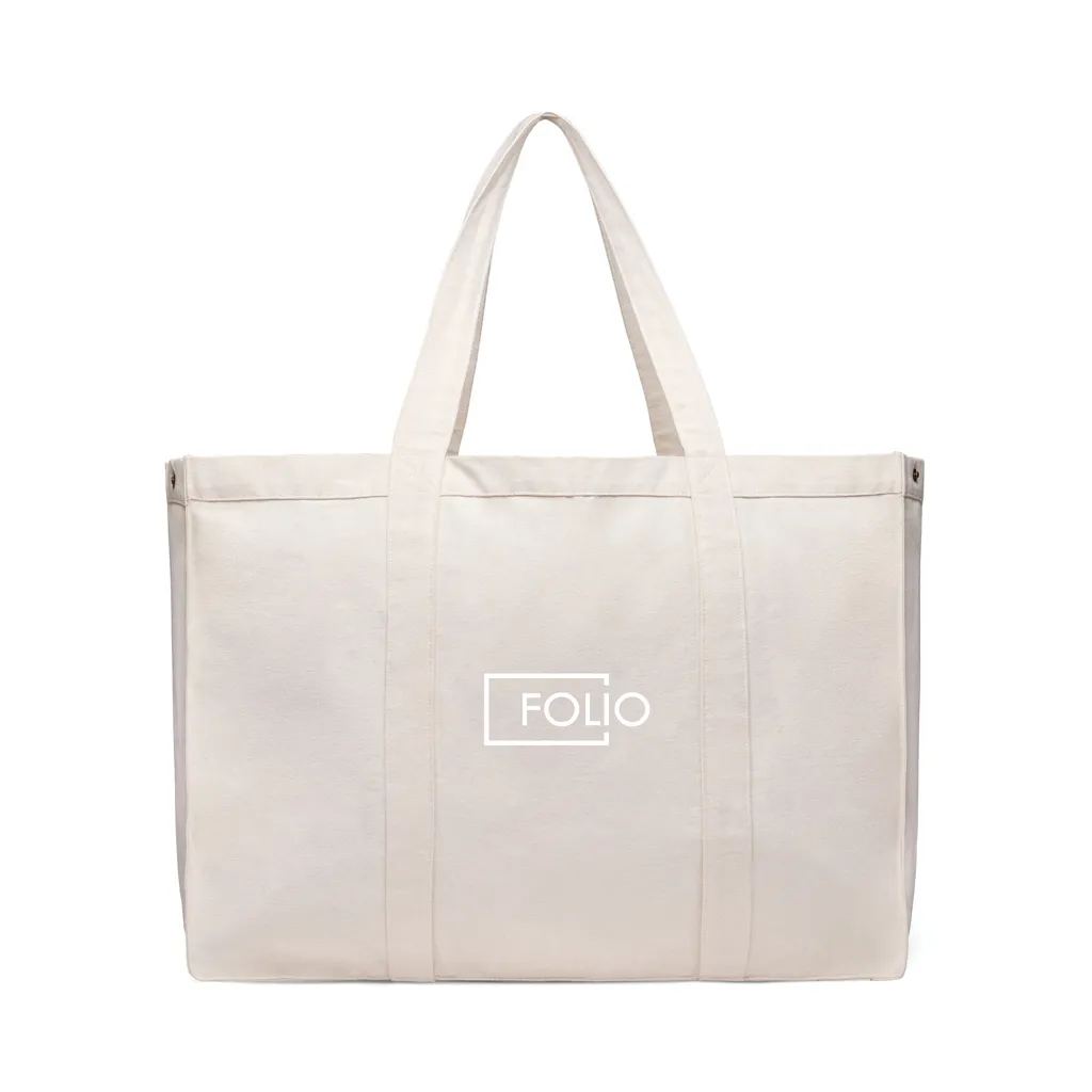 VINGA Hilo AWARE™ Maxi-Tasche aus recyceltem Canvas, off white – Bild 3