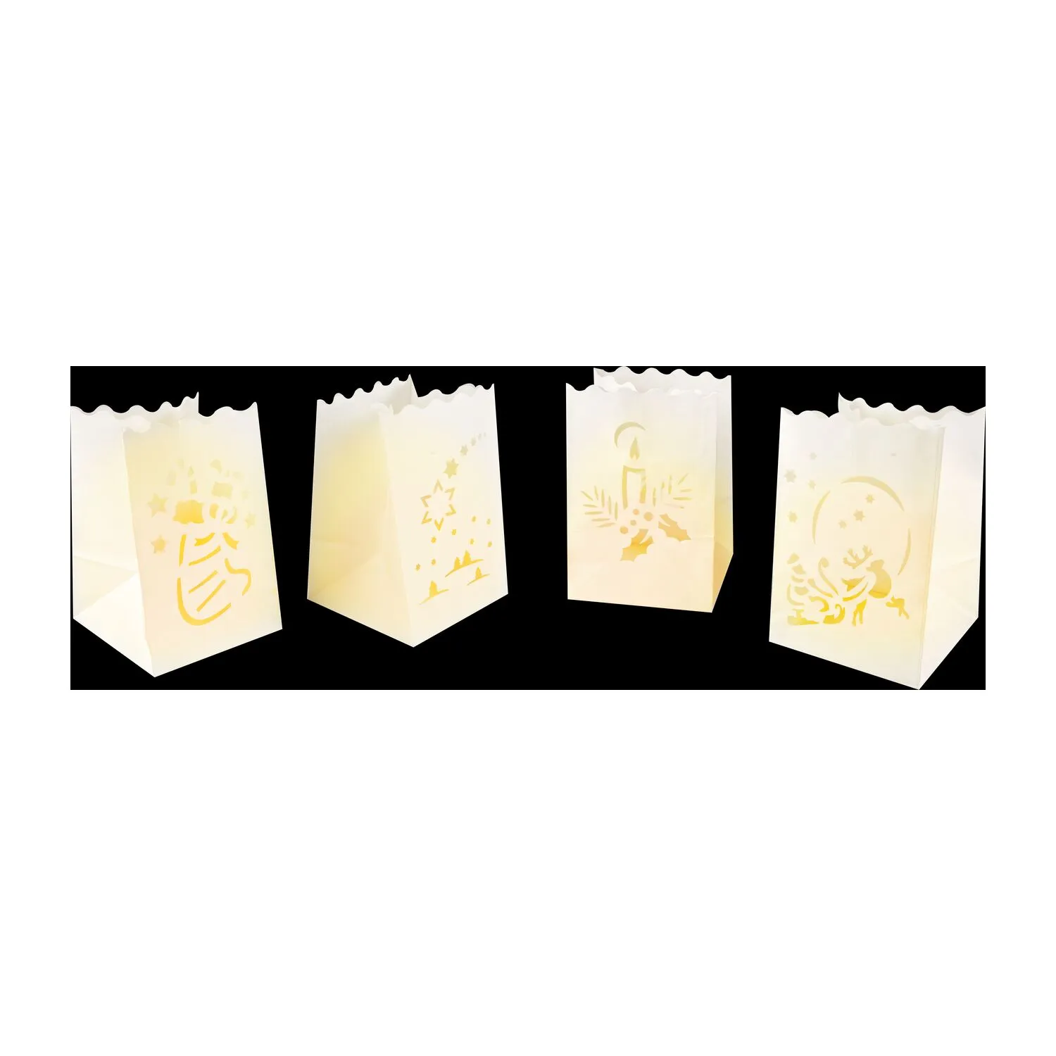 Geschenkset / Präsenteset: Stimmungsvolle Papier-Laternen, weiß – Bild 2