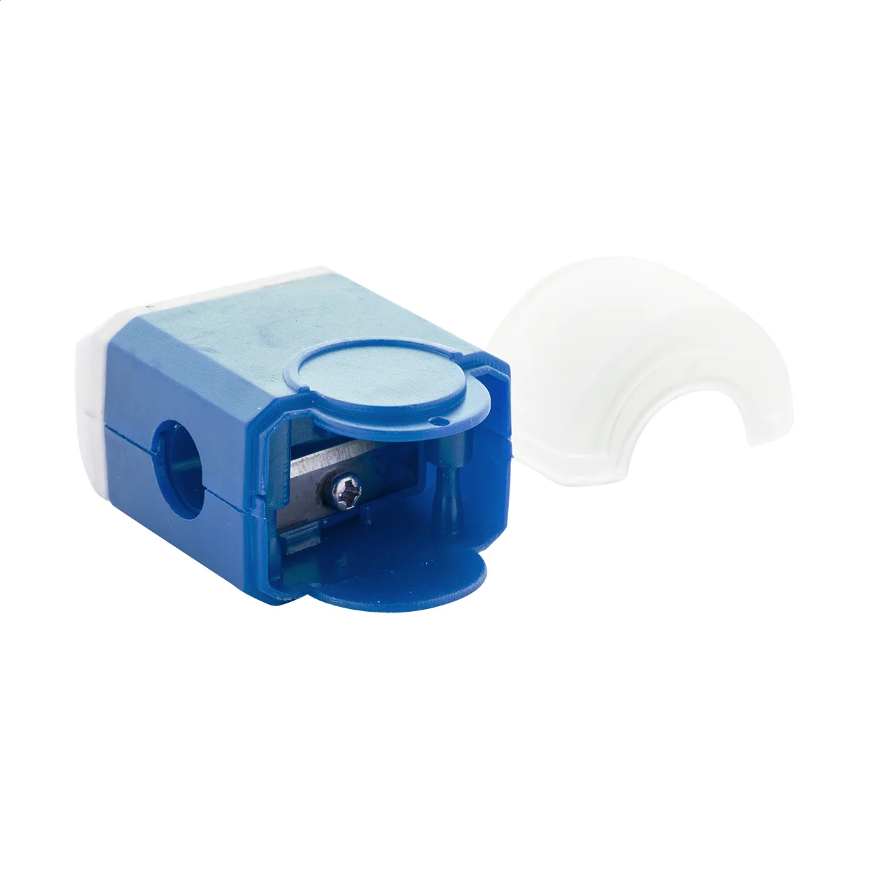 Radiergummi und Spitzer Pencix, blau, weiß – Bild 2