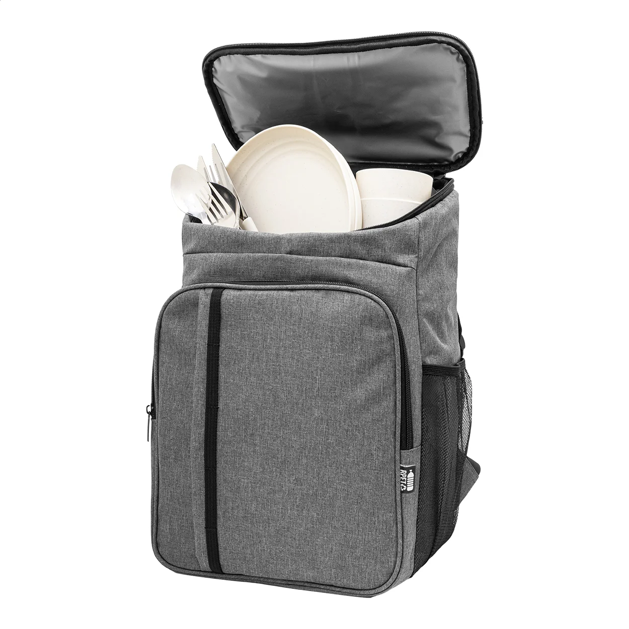 Picknick-Kühlrucksack Duonic, RPET, dunkelgrau – Bild 3