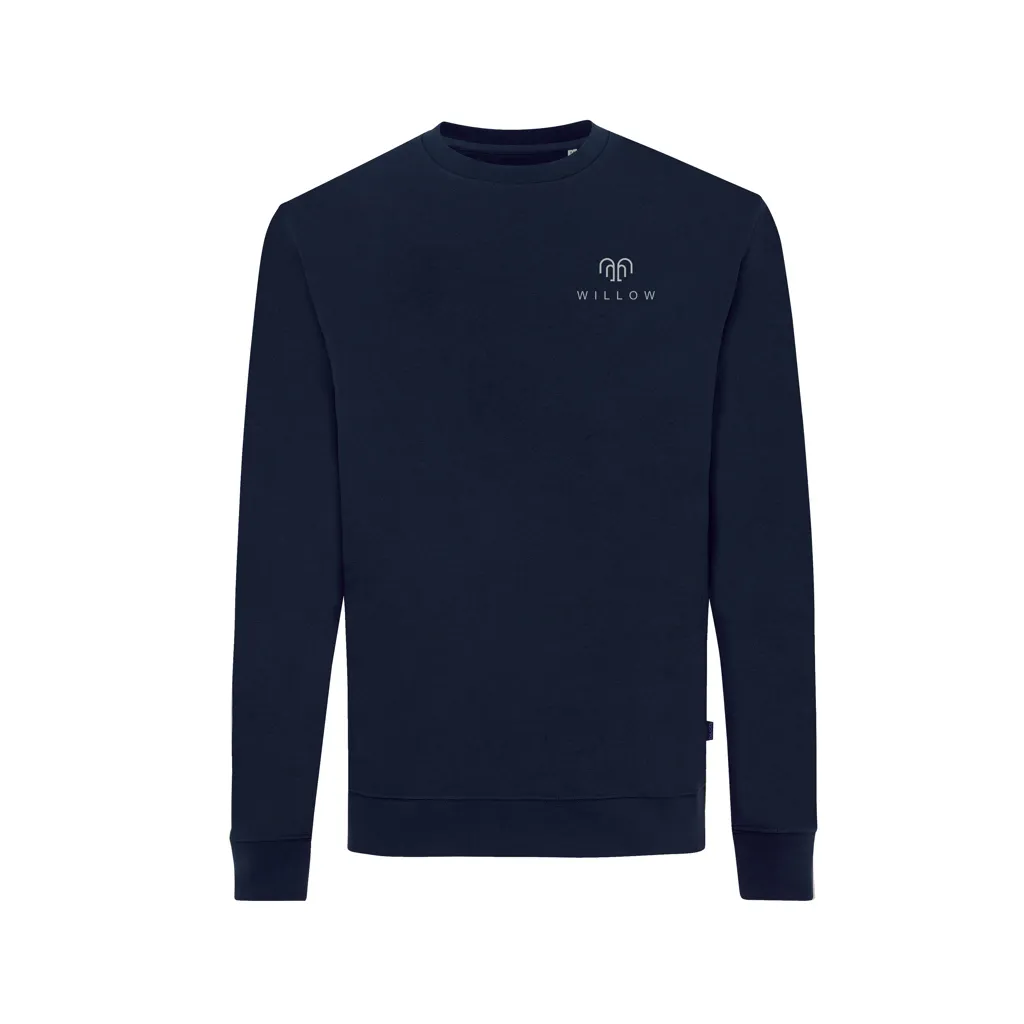 IQONIQ Zion Rundhals-Sweater aus recycelter Baumwolle, navy blau – Bild 3