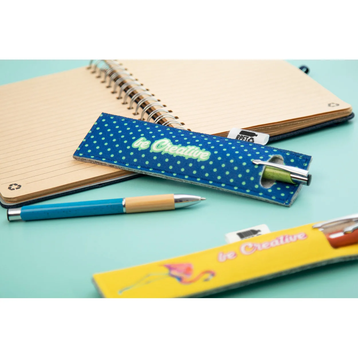 individuelles Stifteetui CreaFelt Pen A, weiß, grau – Bild 10