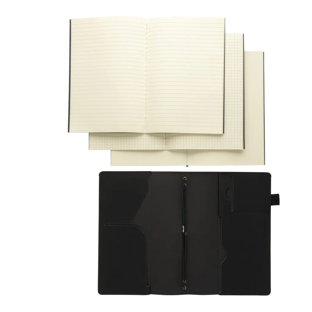 Daily Notes Binder 3-in-1 PU-Notizbuch zum Nachfüllen, schwarz – Bild 2