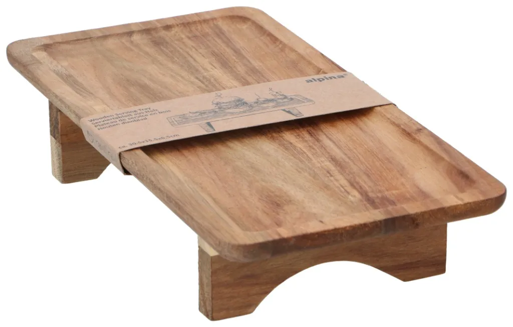 ALPINA Serviertablett 30.7x15.5cm, Braun – Bild 3