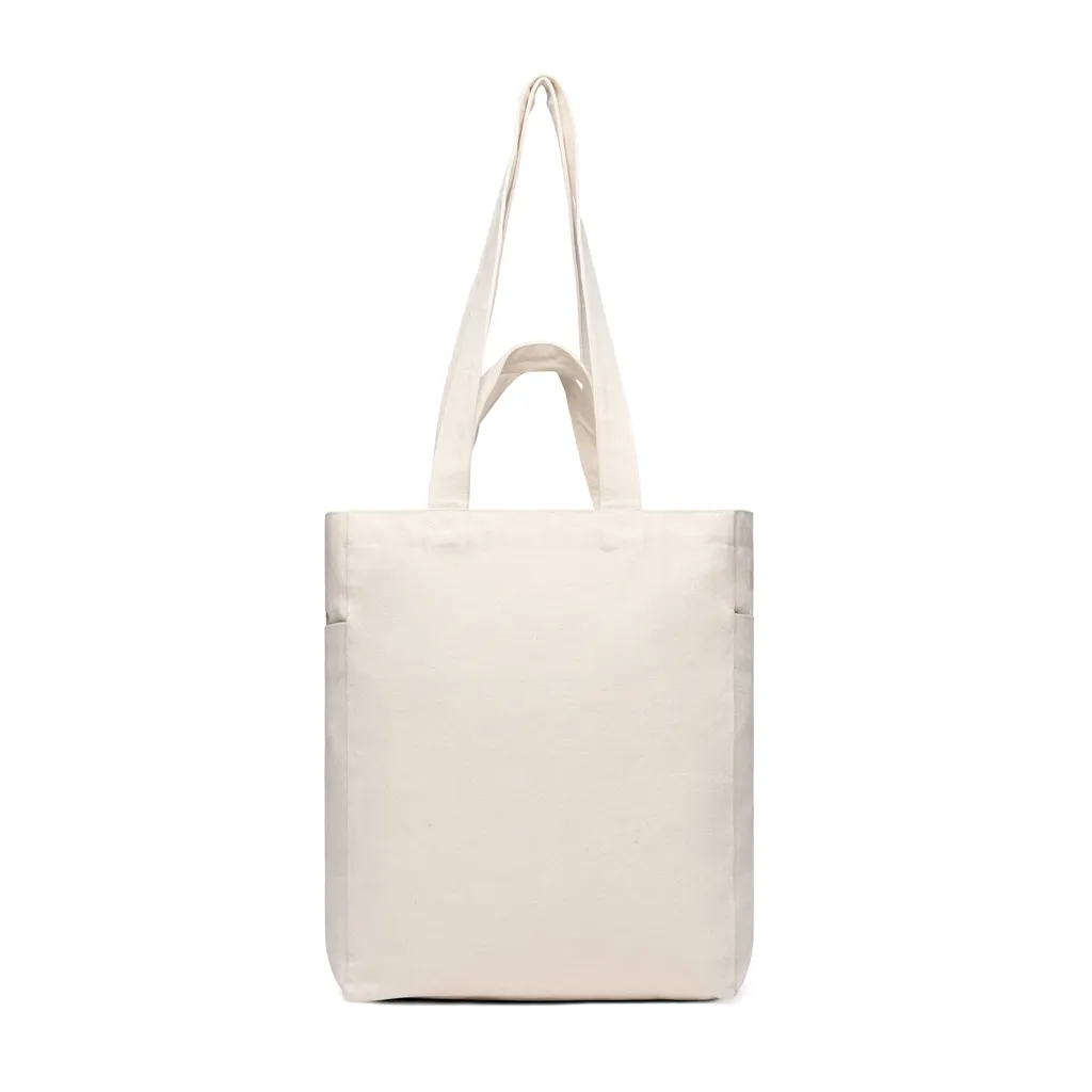 VINGA Hilo AWARE™ Tasche mit Reißverschluss aus rec. Canvas, off white – Bild 2