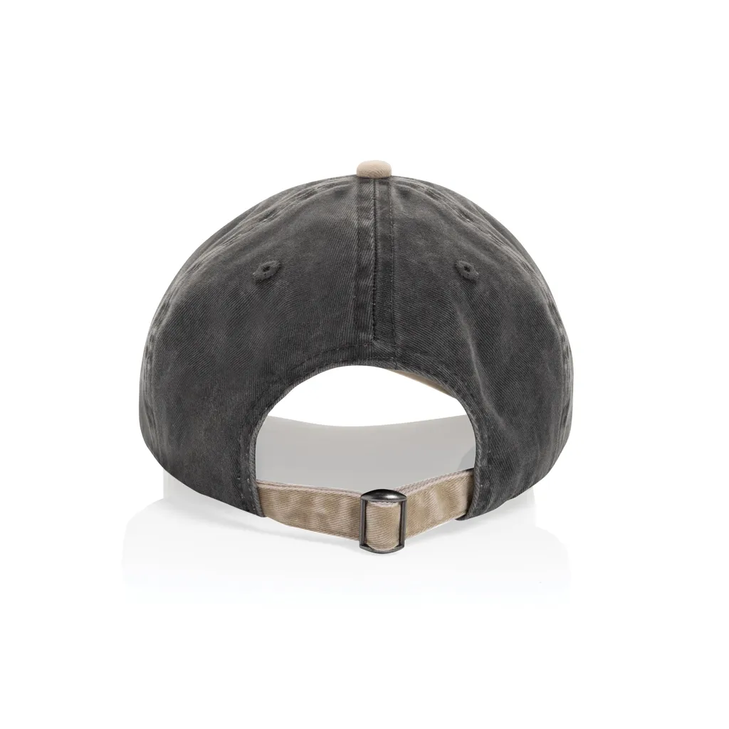 BEAU AWARE™ Two-Tone 6-Panel-Cap aus washed Cotton-Twill, schwarz – Bild 5