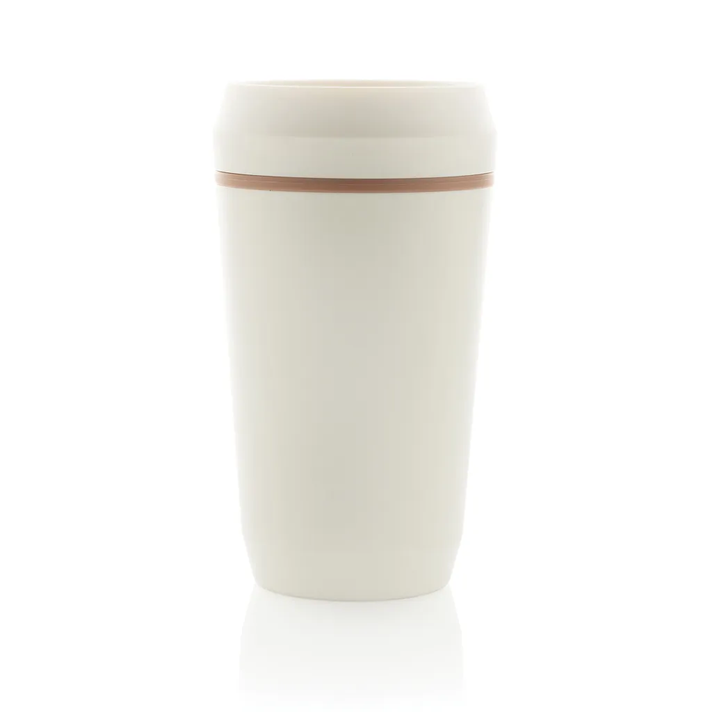Topl-Becher aus rec. Kunststoff mit 360-Grad-Deckel 354ml, weiß – Bild 3